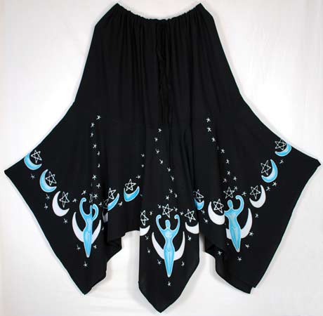 Moon Goddess Long Black Skirt