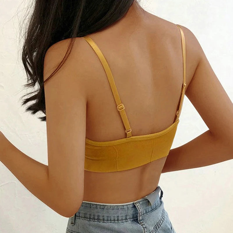 Comfortable Wireless Backless Bralette Lingerie Set