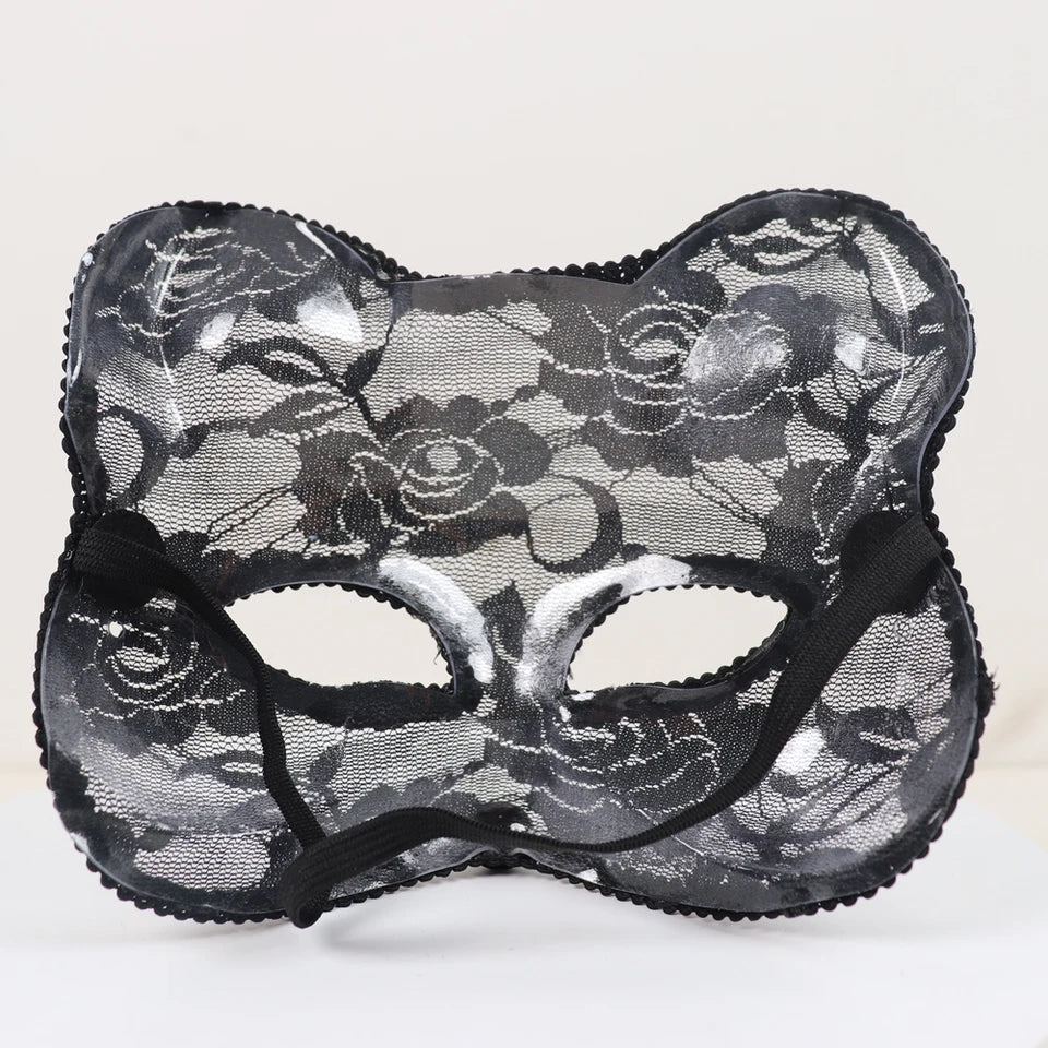 Lace Cat Mask for Halloween Cosplay