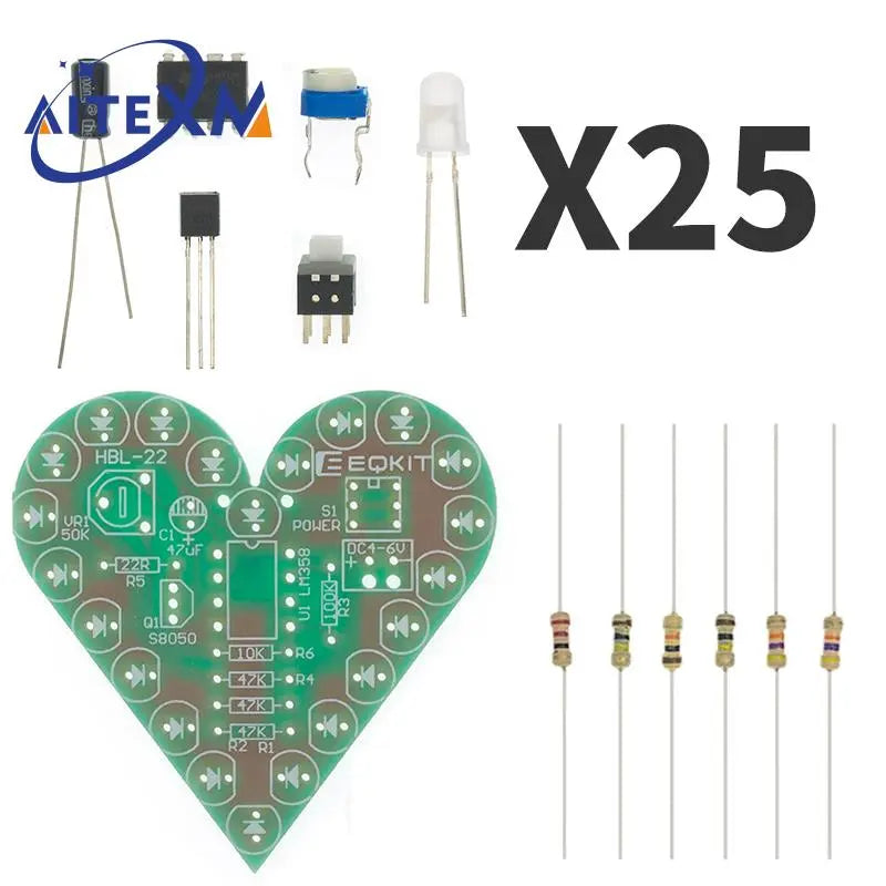 Heart Shape Breathing Lamp LED Kit