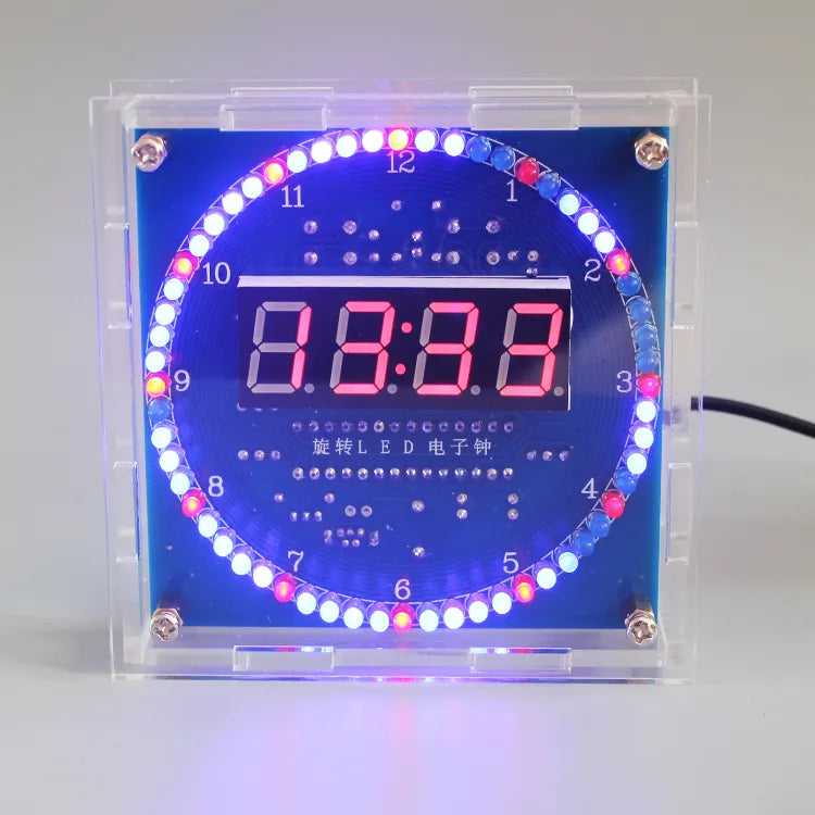 Rotating LED Display Alarm Clock Kit