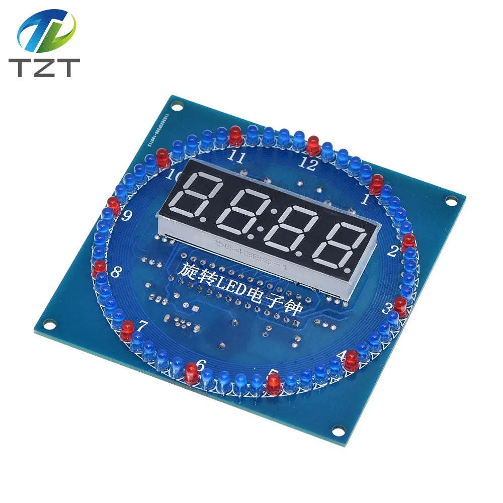 Rotating LED Display Alarm Electronic Clock