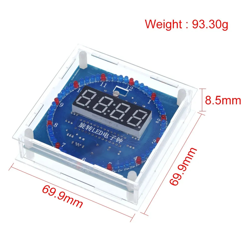 Rotating LED Display Alarm Electronic Clock