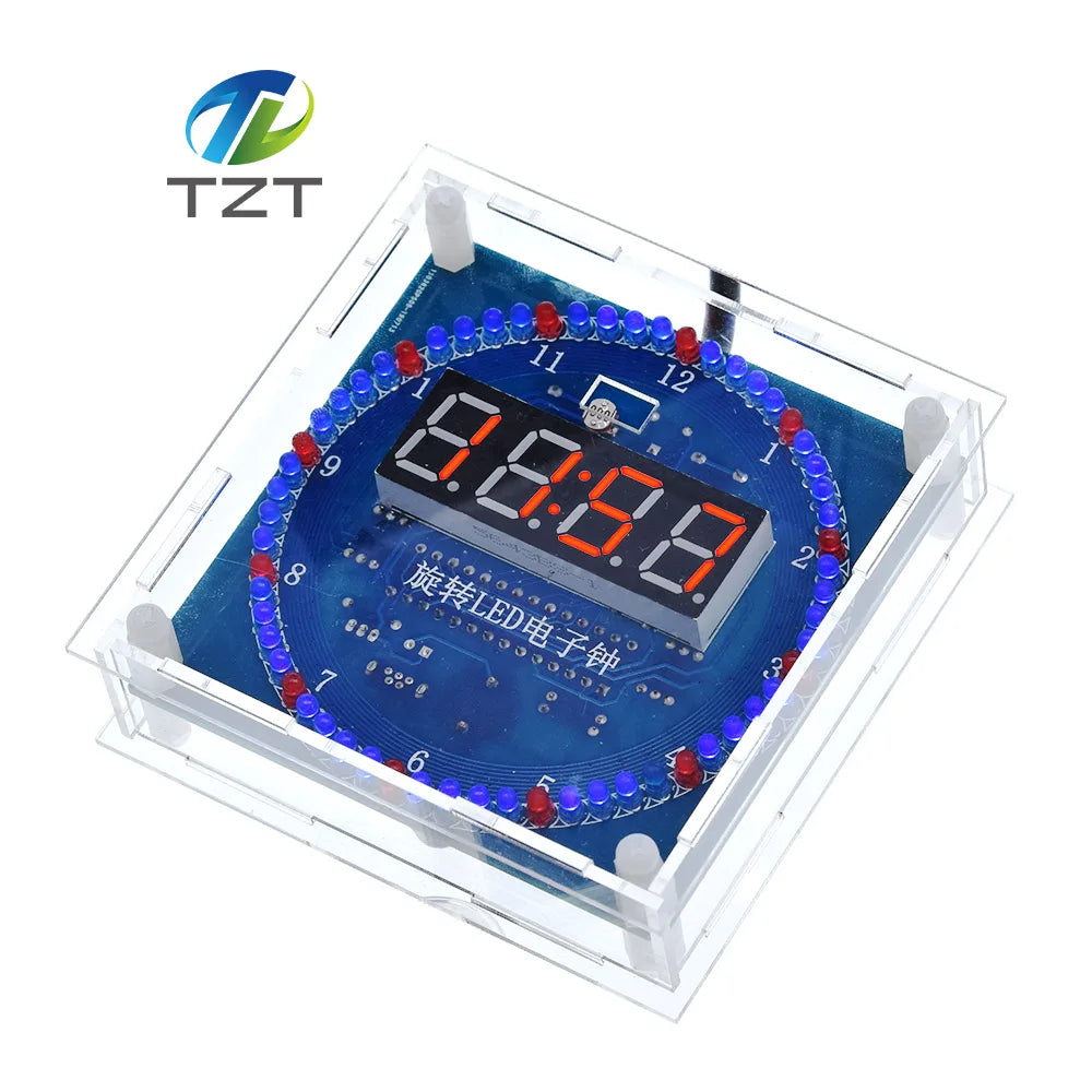 Rotating LED Display Alarm Electronic Clock