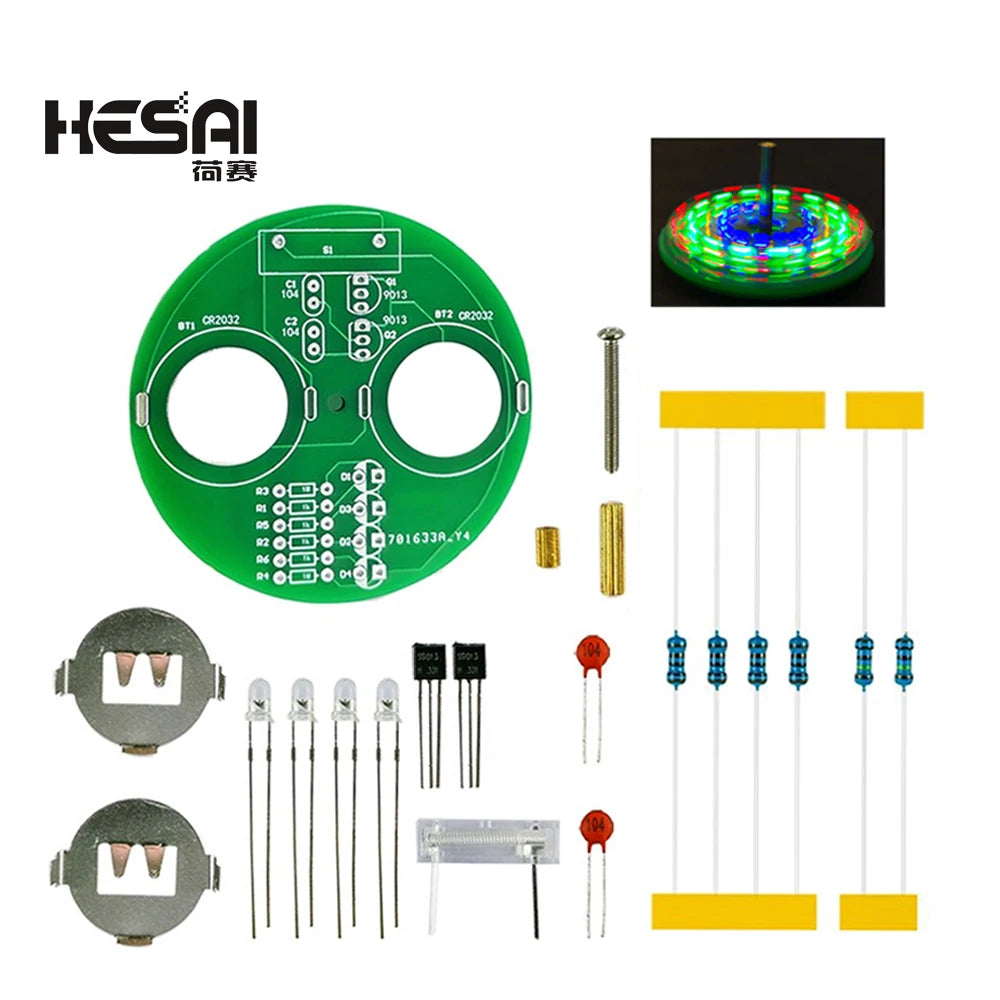 Heart-Shaped LED Voice Control Rotating Gyro