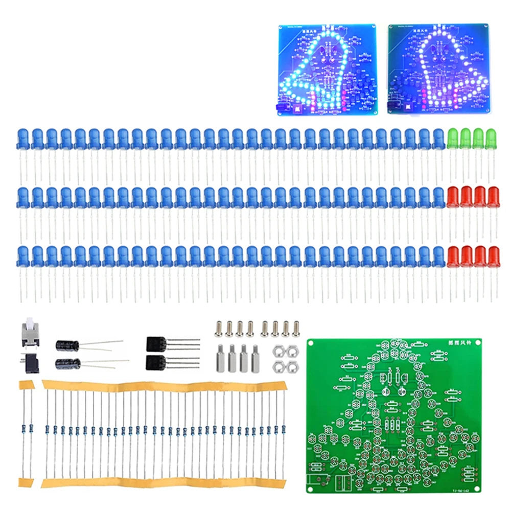 Heart-Shaped LED Voice Control Rotating Gyro