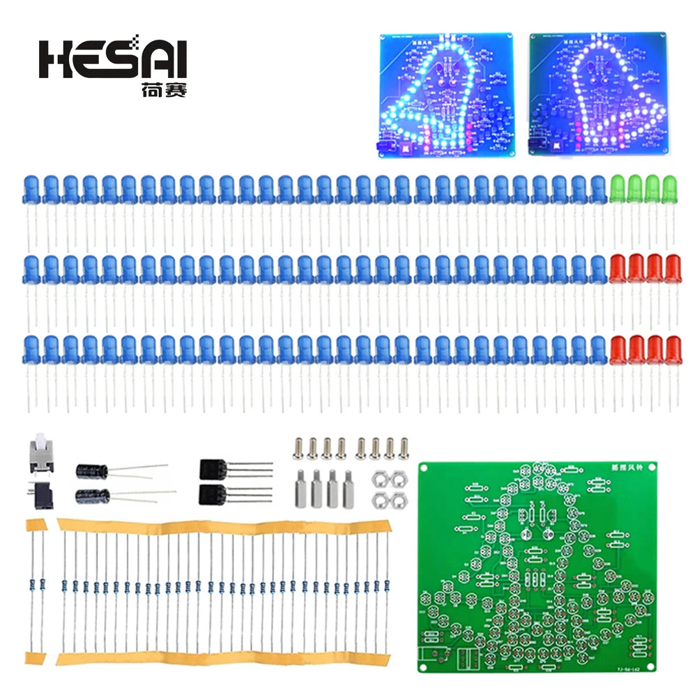 Heart-Shaped LED Voice Control Rotating Gyro