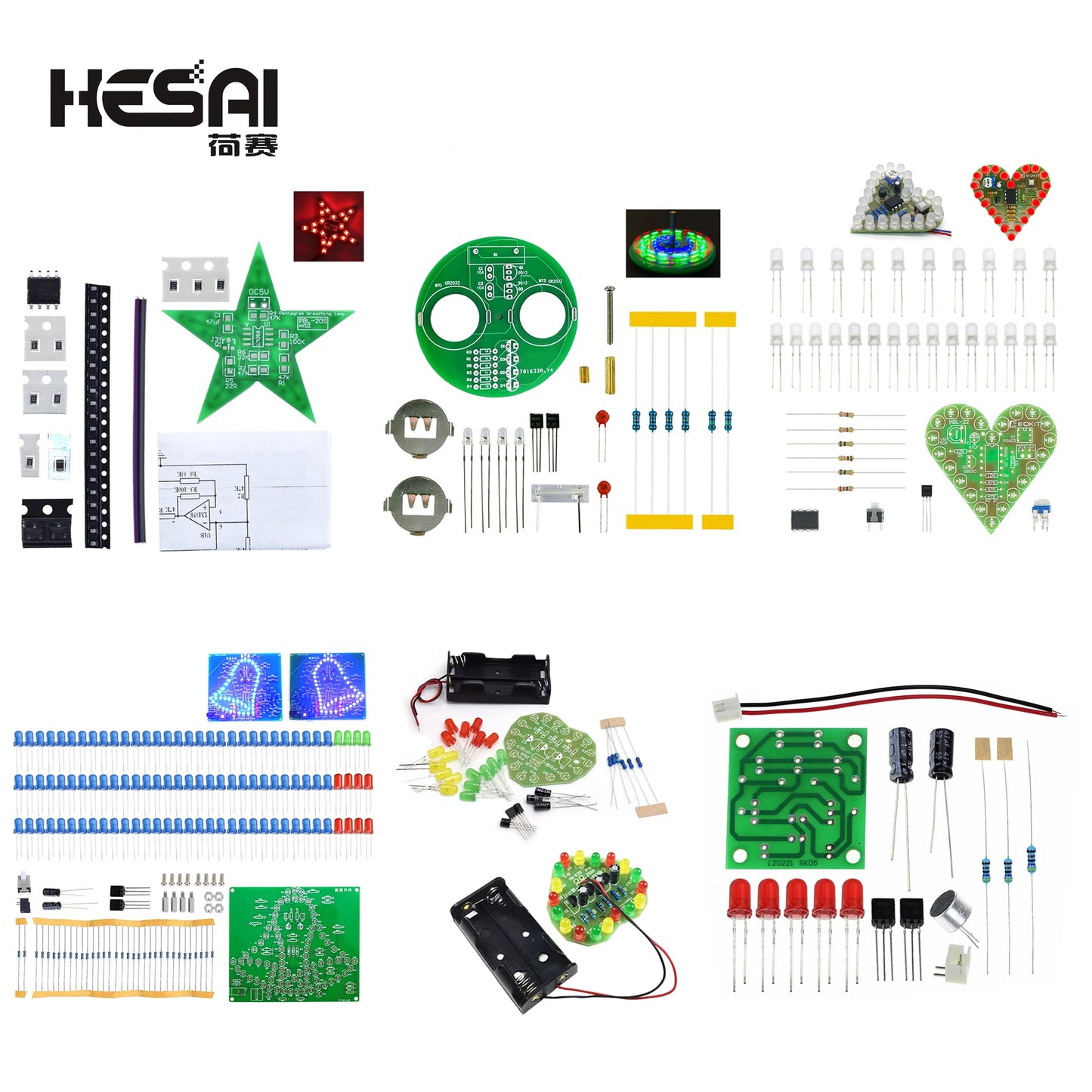 Heart-Shaped LED Voice Control Rotating Gyro