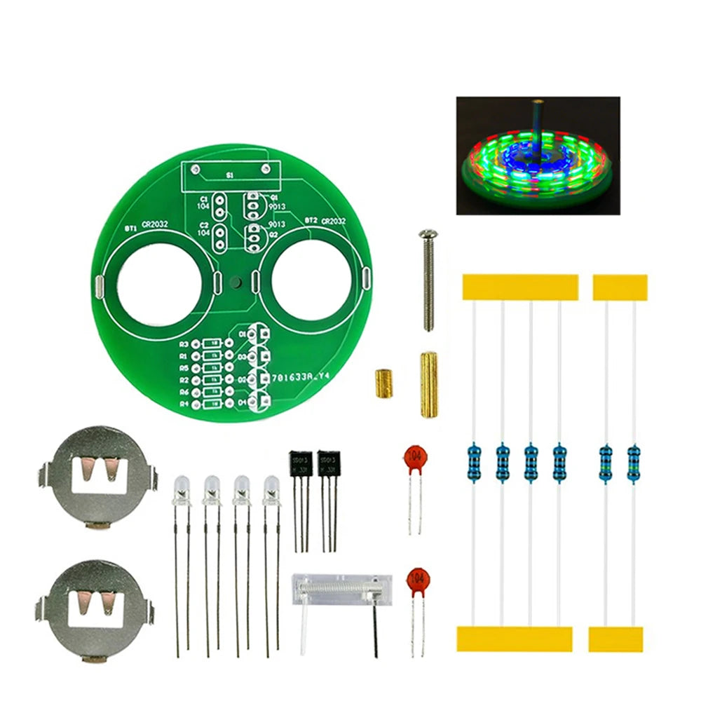 Heart-Shaped LED Voice Control Rotating Gyro