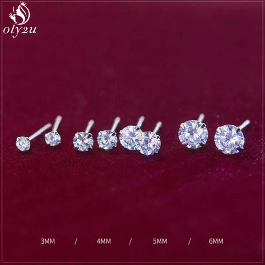 Stylish CZ Stud Earrings