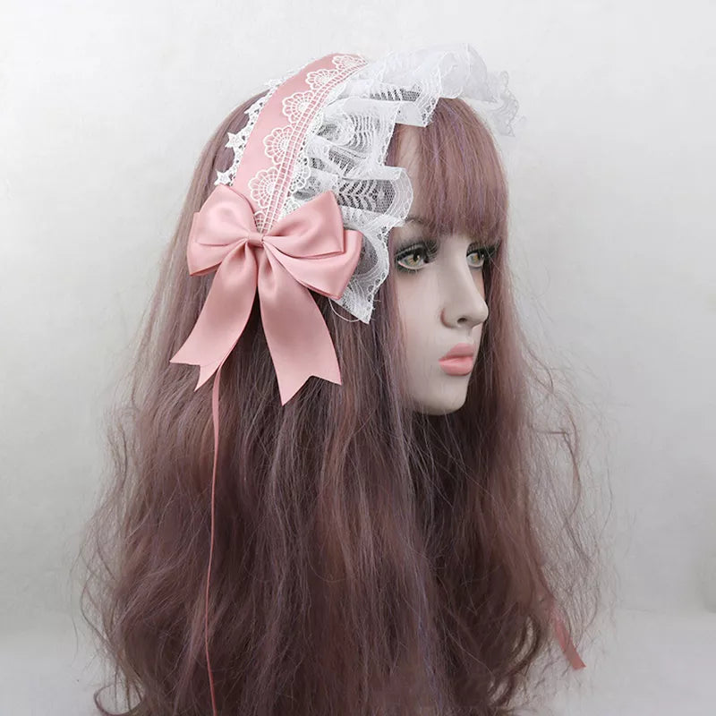 Cute Japanese Sweet Lace Bowknot Headband