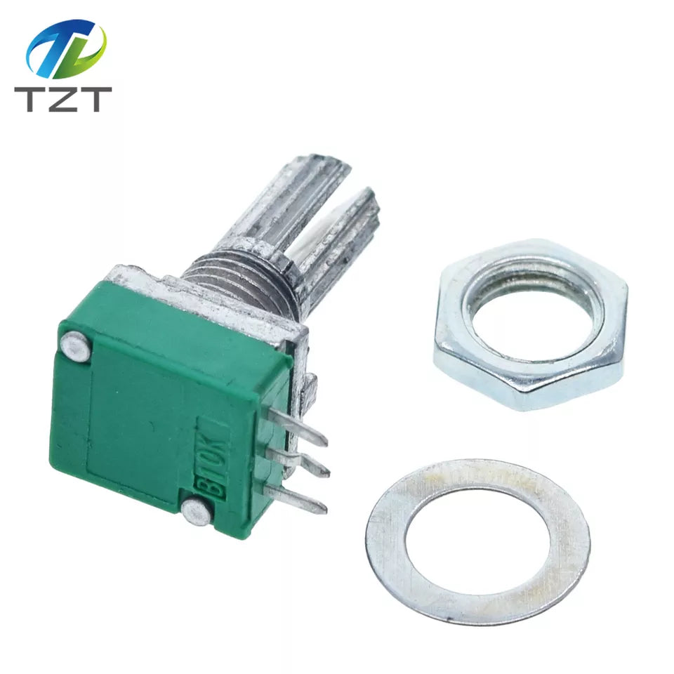 5pcs RK097N 5K 10K 20K 50K 100K 500K B5K with a switch audio 3pin shaft 15mm amplifier sealing potentiometer