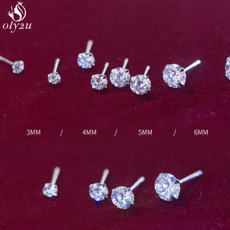 Stylish CZ Stud Earrings