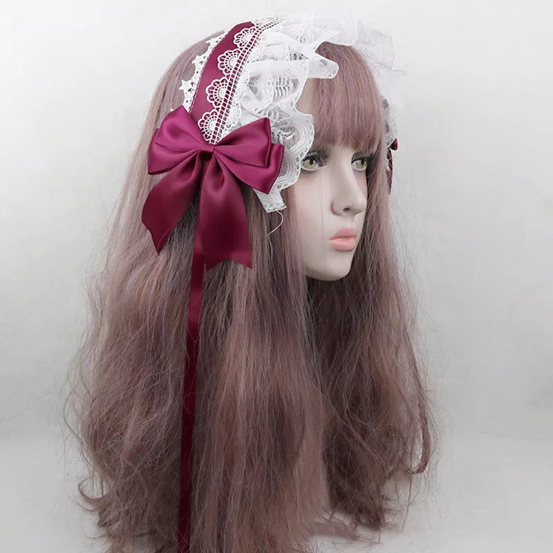 Cute Japanese Sweet Lace Bowknot Headband