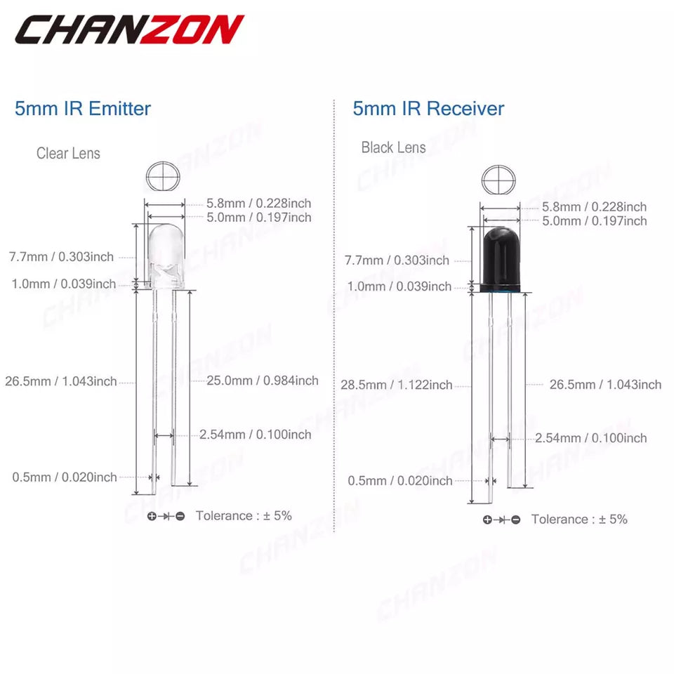 Infrared Photodiode Phototransistor Emitter Light Bulbs