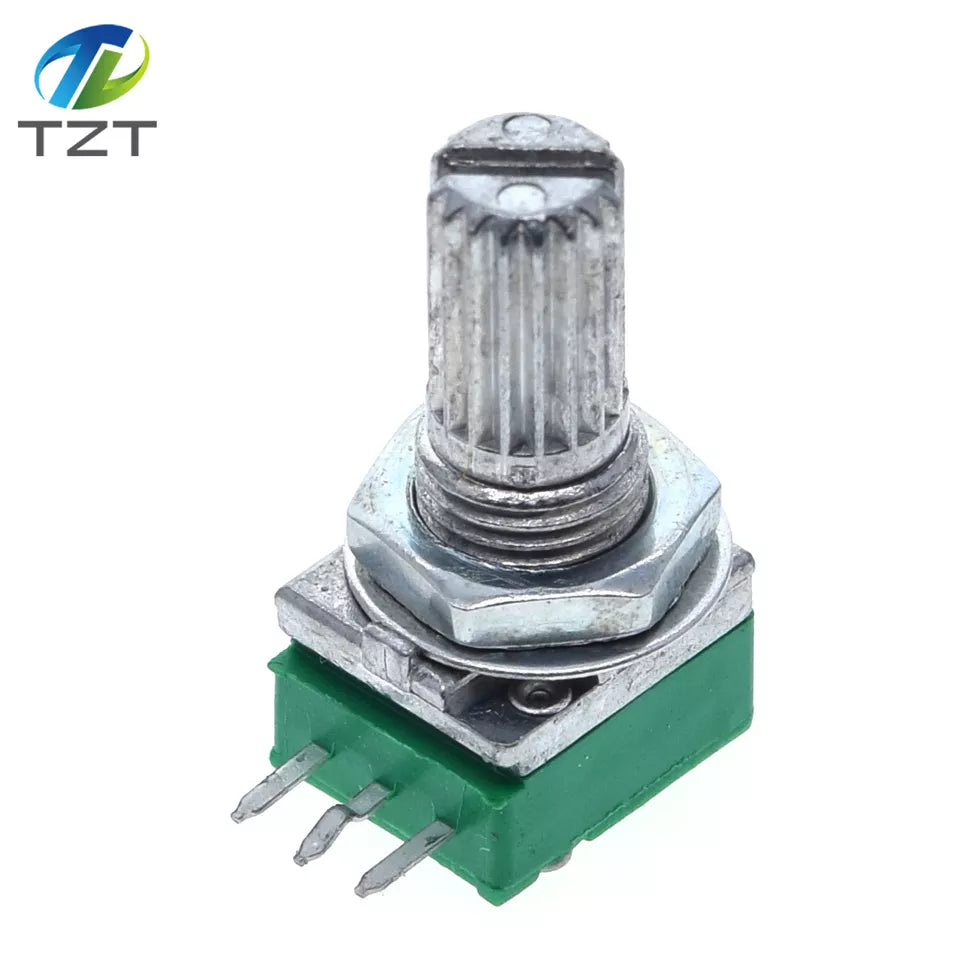 5pcs RK097N 5K 10K 20K 50K 100K 500K B5K with a switch audio 3pin shaft 15mm amplifier sealing potentiometer