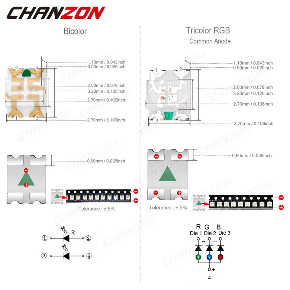 LED Diode Chip Emitting Kit Set