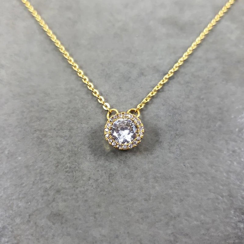 Attract Stainless Steel CZ Pendant Necklace