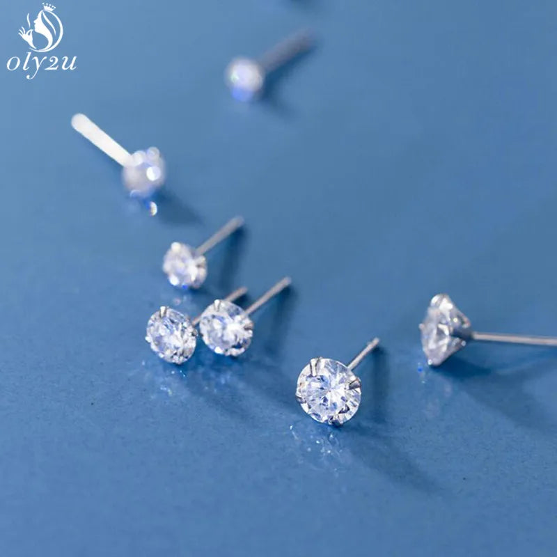 Stylish CZ Stud Earrings