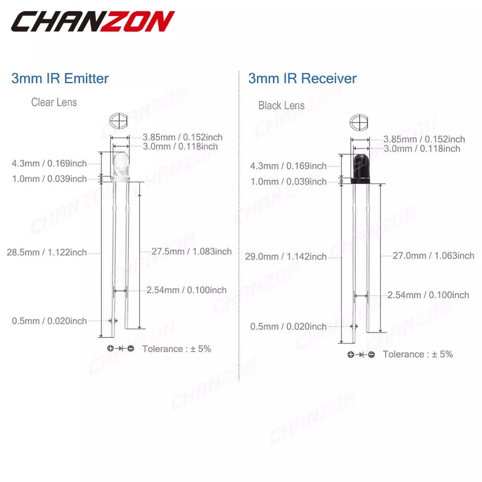 Infrared Photodiode Phototransistor Emitter Light Bulbs