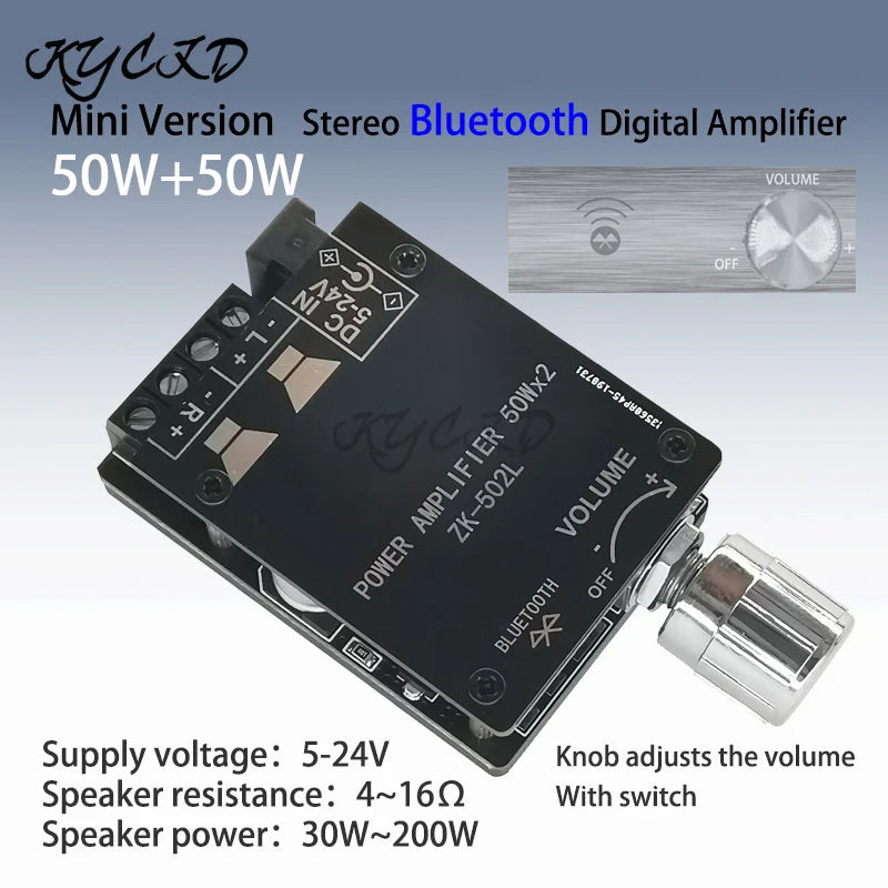 Bluetooth-Compatible 5.0 Amplifier Board 50W+50W