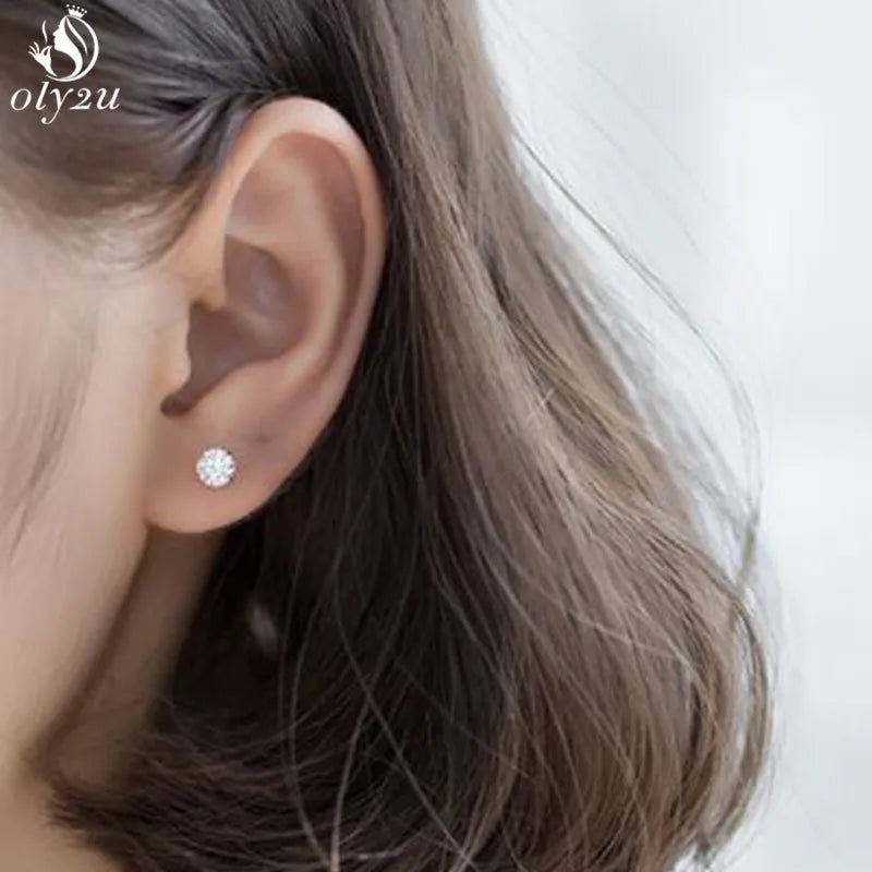 Stylish CZ Stud Earrings