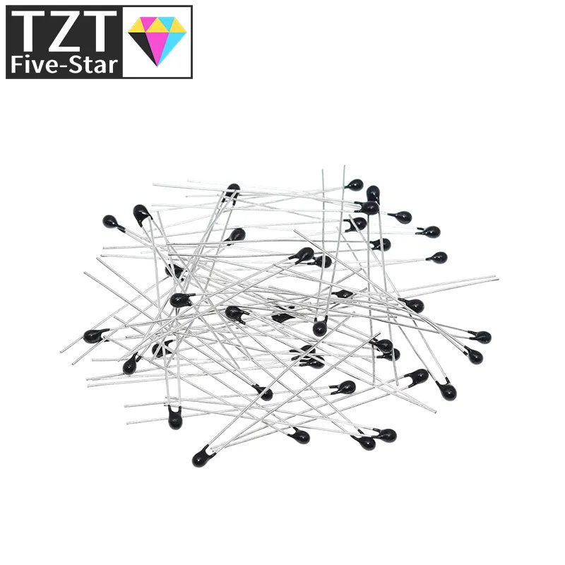 20pcs NTC Thermistor Thermal Resistor MF52 NTC-MF52AT 1K 2K 3K 4.7K 5K 10K 20K 47K 50K 100K 5% 3950B 1/2/3/4.7/K Ohm R