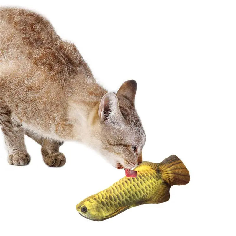 Interactive Plush 3D Fish Cat Toy