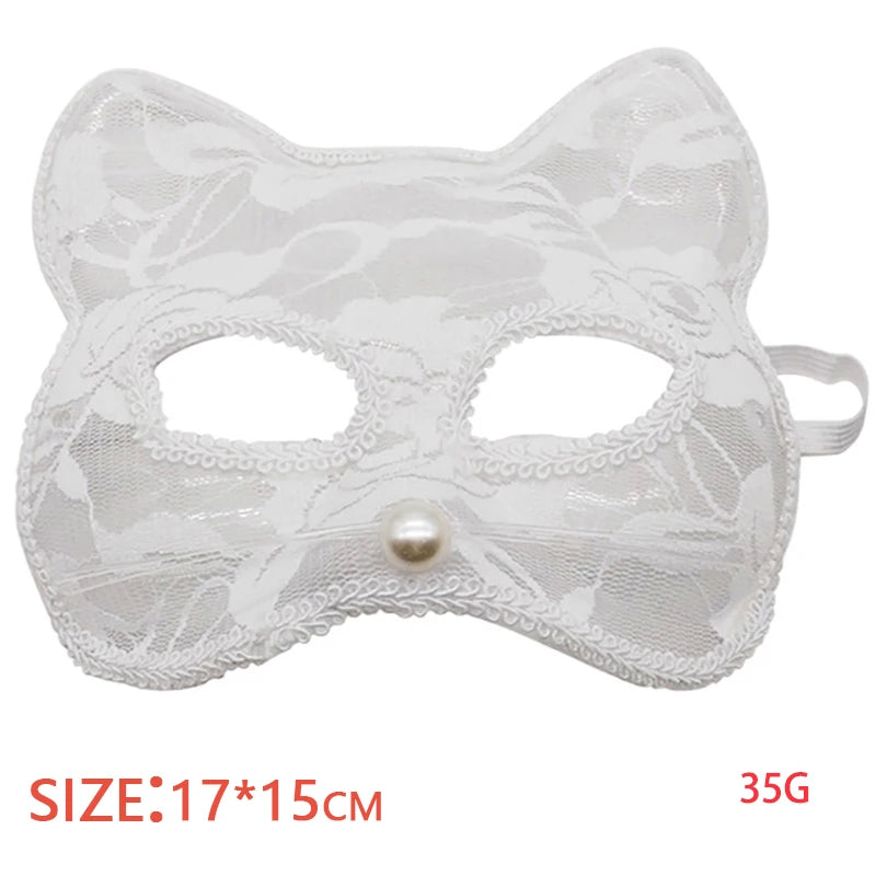 Lace Cat Mask for Halloween Cosplay