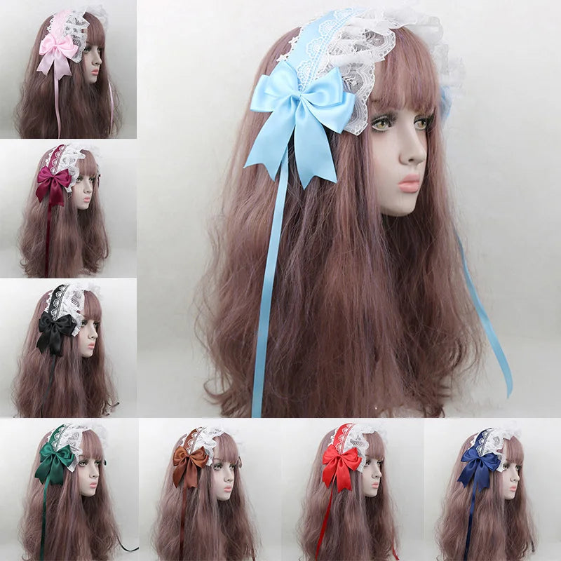 Cute Japanese Sweet Lace Bowknot Headband