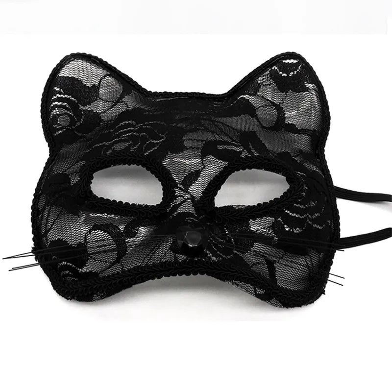 Lace Cat Mask for Halloween Cosplay