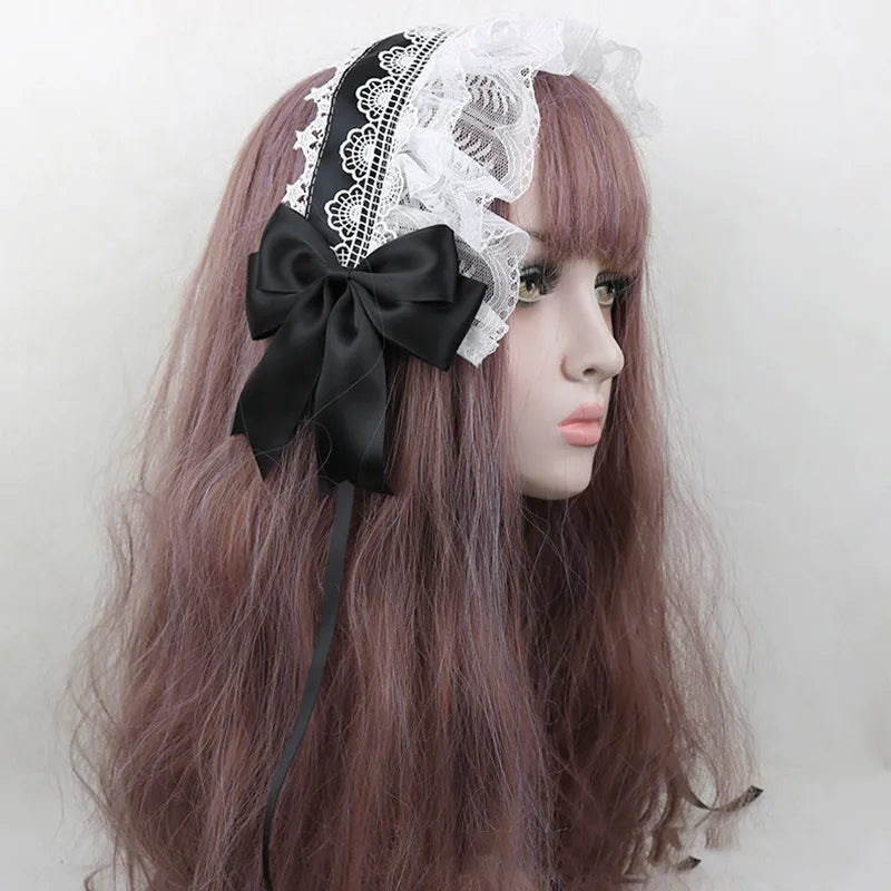 Cute Japanese Sweet Lace Bowknot Headband