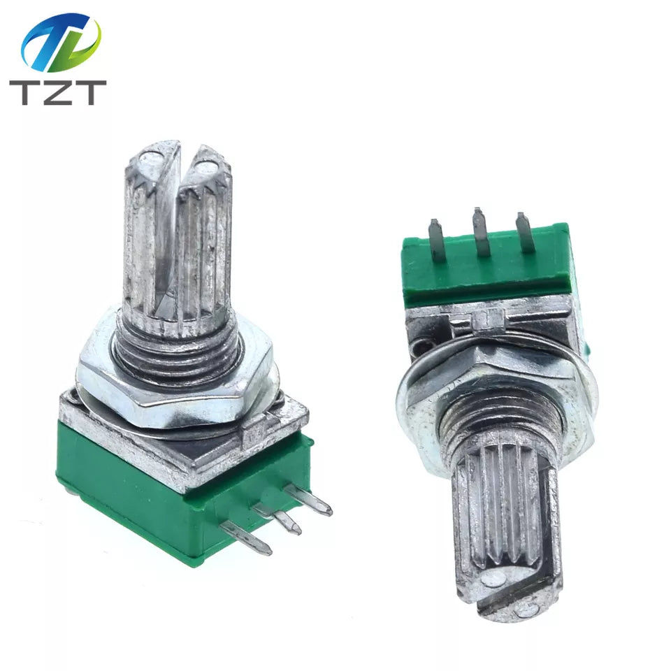 5pcs RK097N 5K 10K 20K 50K 100K 500K B5K with a switch audio 3pin shaft 15mm amplifier sealing potentiometer