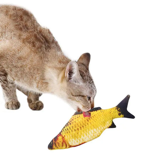 Interactive Plush 3D Fish Cat Toy