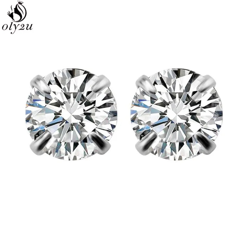 Stylish CZ Stud Earrings