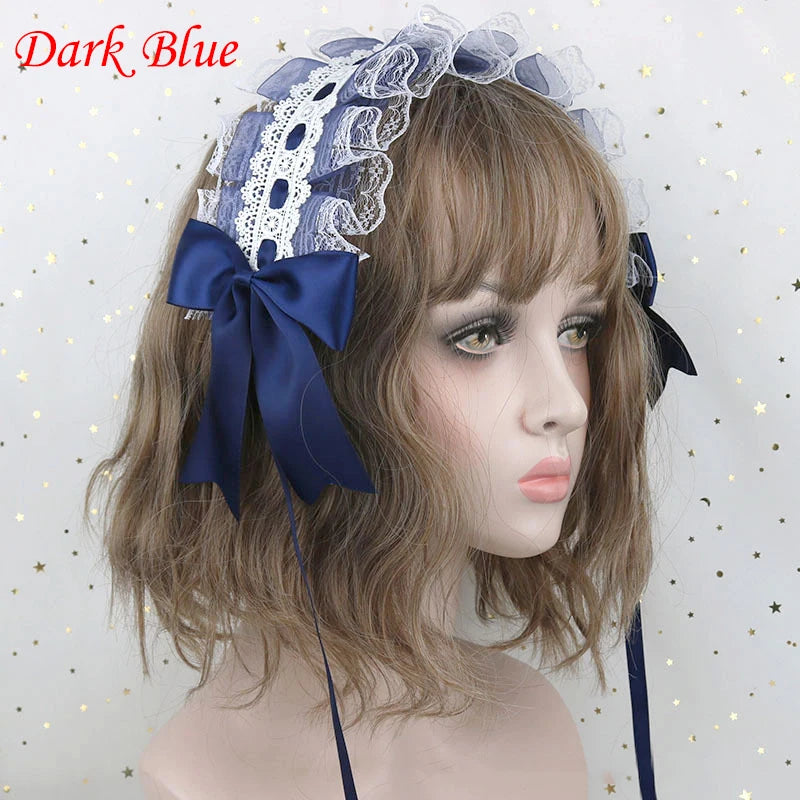 Cute Japanese Sweet Lace Bowknot Headband