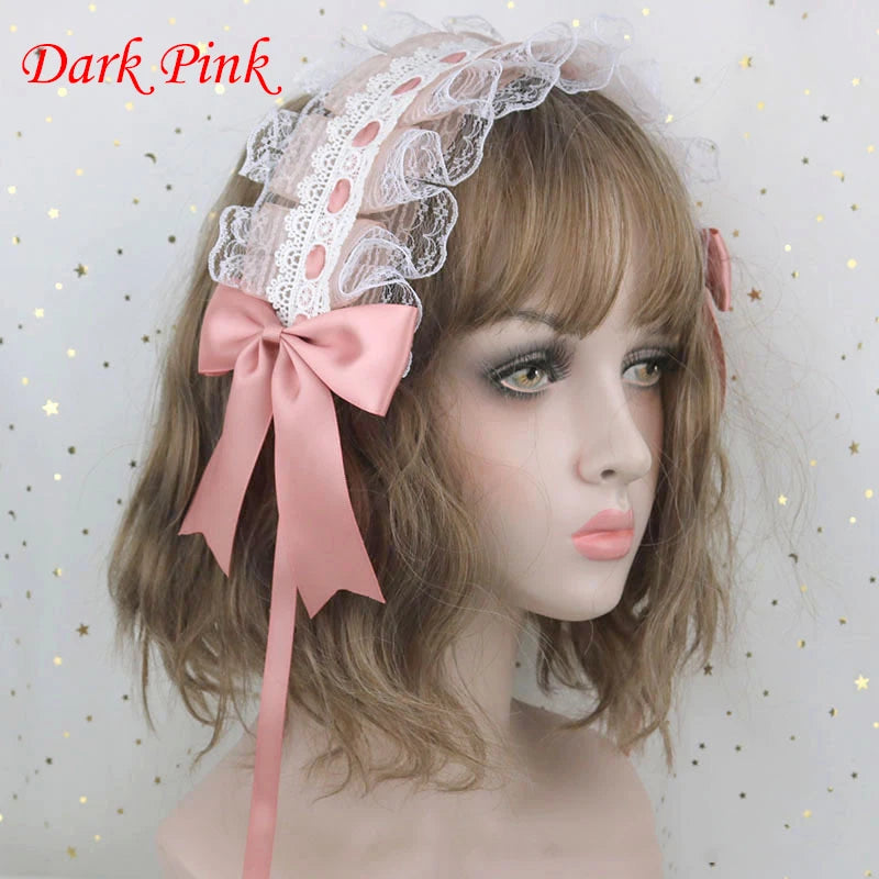 Cute Japanese Sweet Lace Bowknot Headband