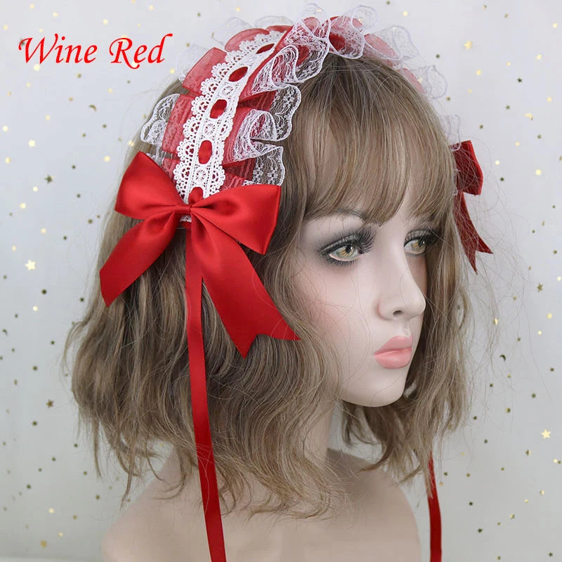 Cute Japanese Sweet Lace Bowknot Headband