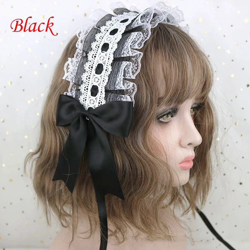 Cute Japanese Sweet Lace Bowknot Headband