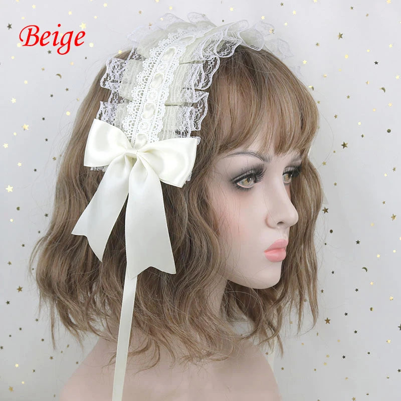 Cute Japanese Sweet Lace Bowknot Headband