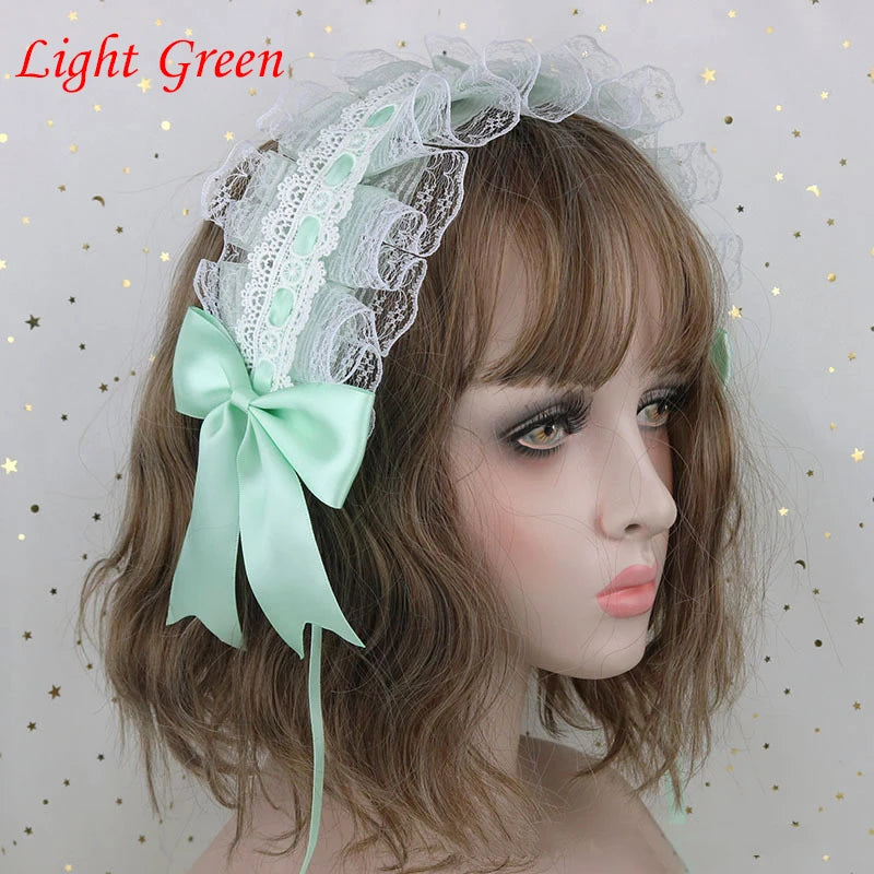 Cute Japanese Sweet Lace Bowknot Headband