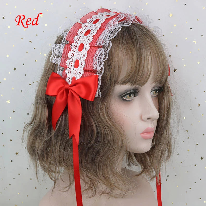 Cute Japanese Sweet Lace Bowknot Headband