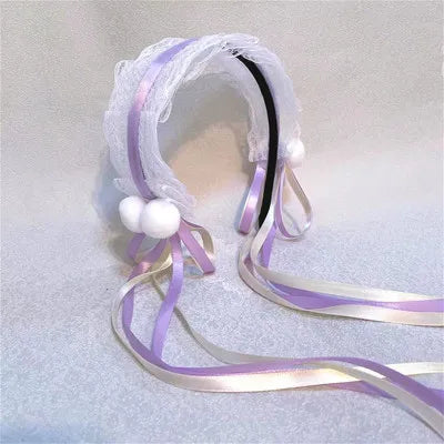 Kawaii Cat Ears Lace Bow Headband