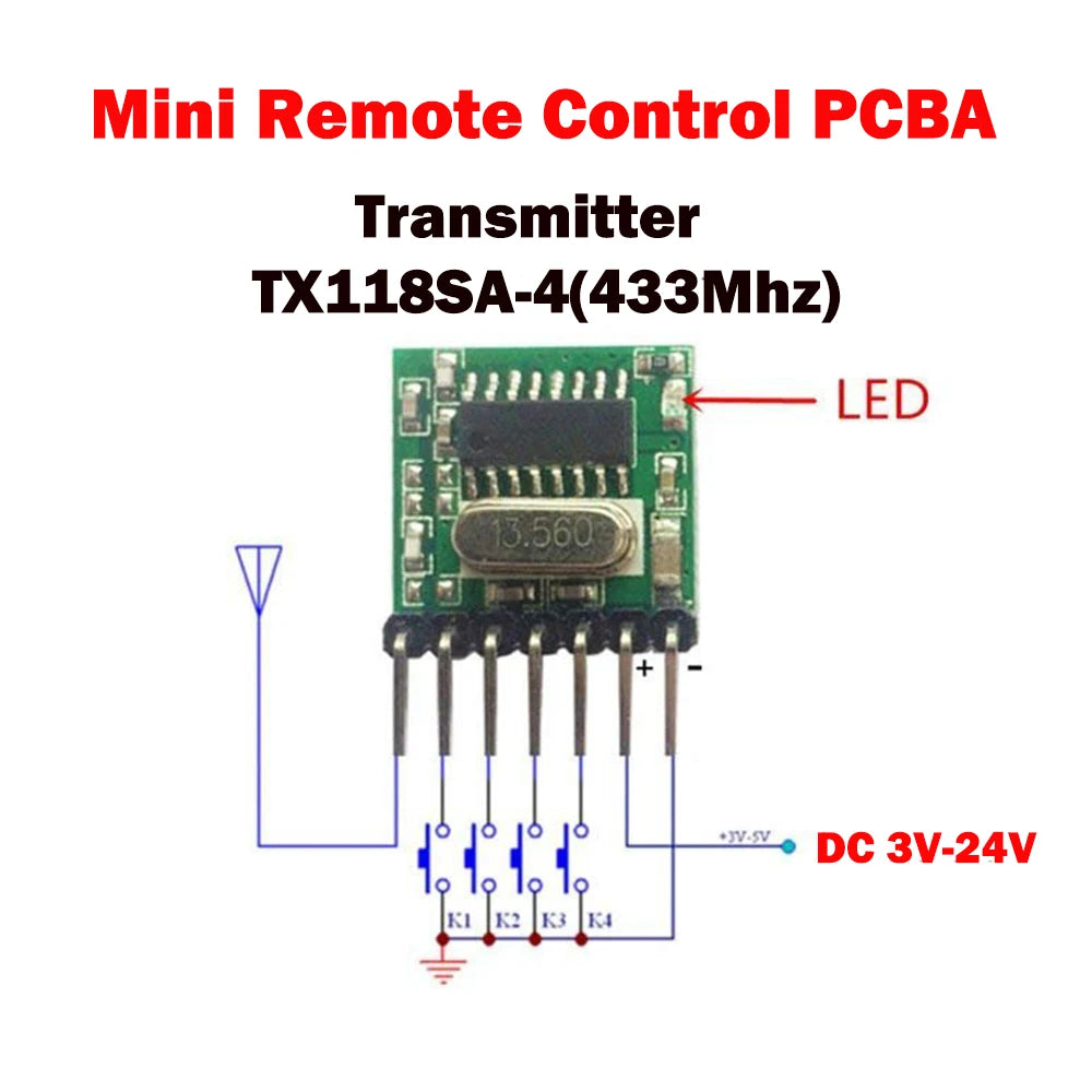 RF Wireless Transmitter with Receiver Module