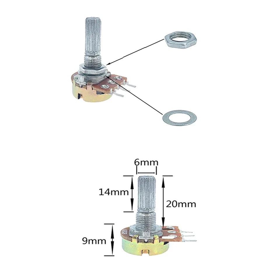 5pcs WH148 Variable Resistors Single Turn