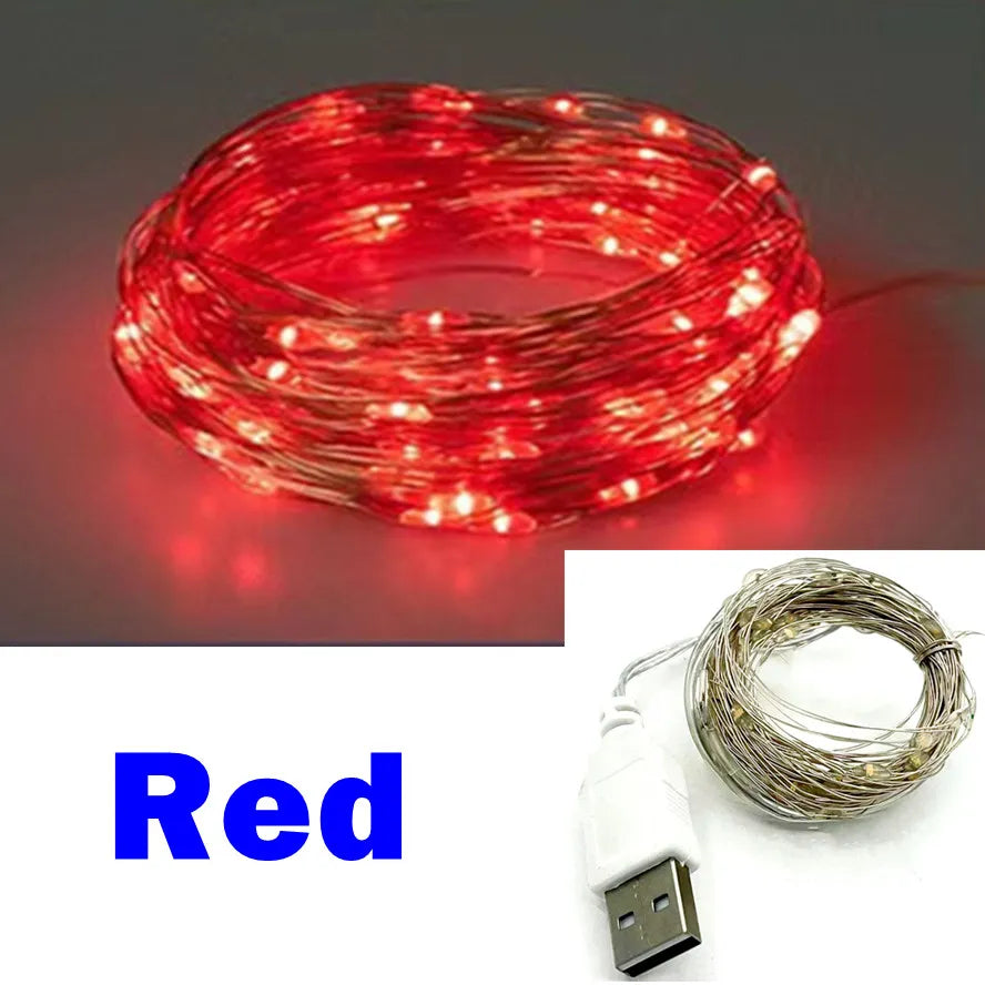 USB LED String Lights Waterproof Fairy Lights