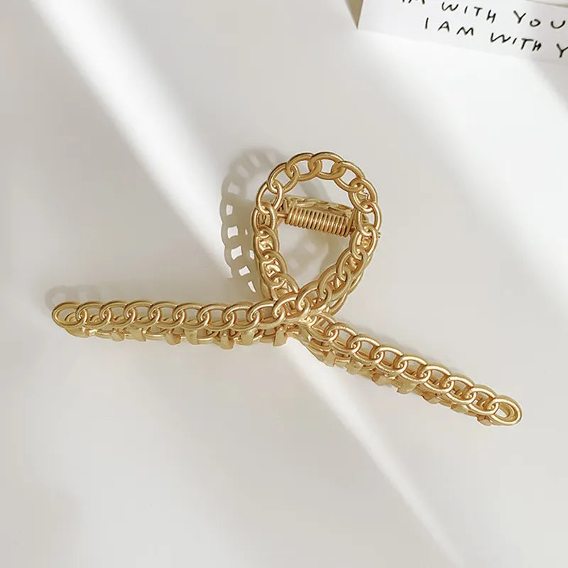 Geometric Hair Clips: Gold Metal Hair Accessories