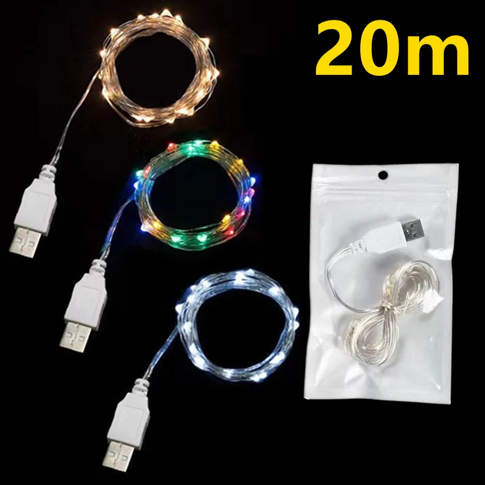 USB LED String Lights Waterproof Fairy Lights