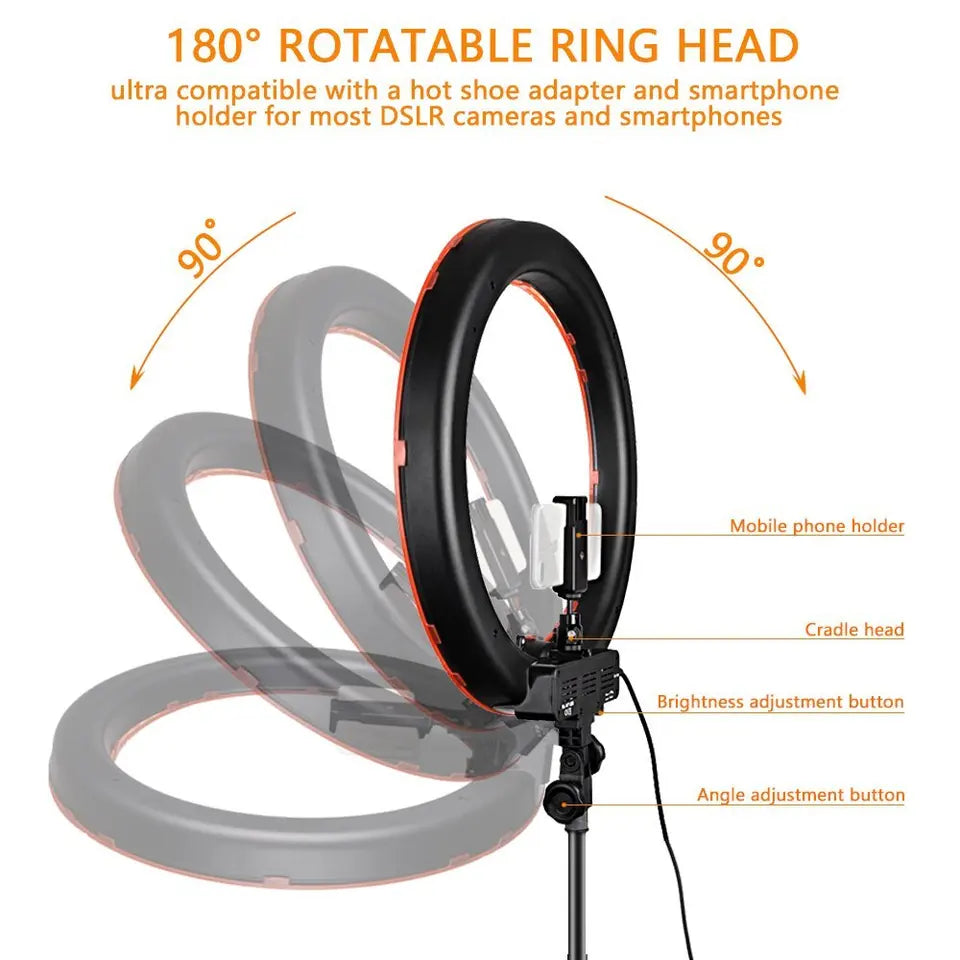 Travor 18-Inch Ring Light with Tripod