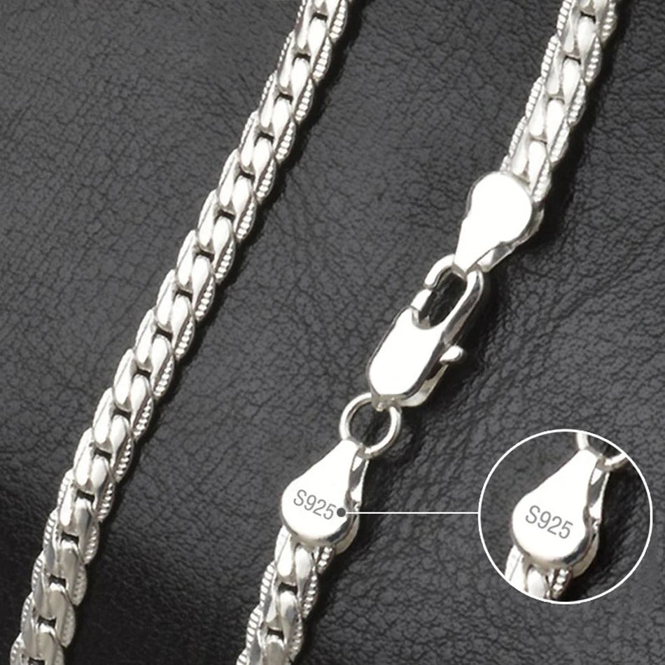 Sterling Silver Side Chain Necklace